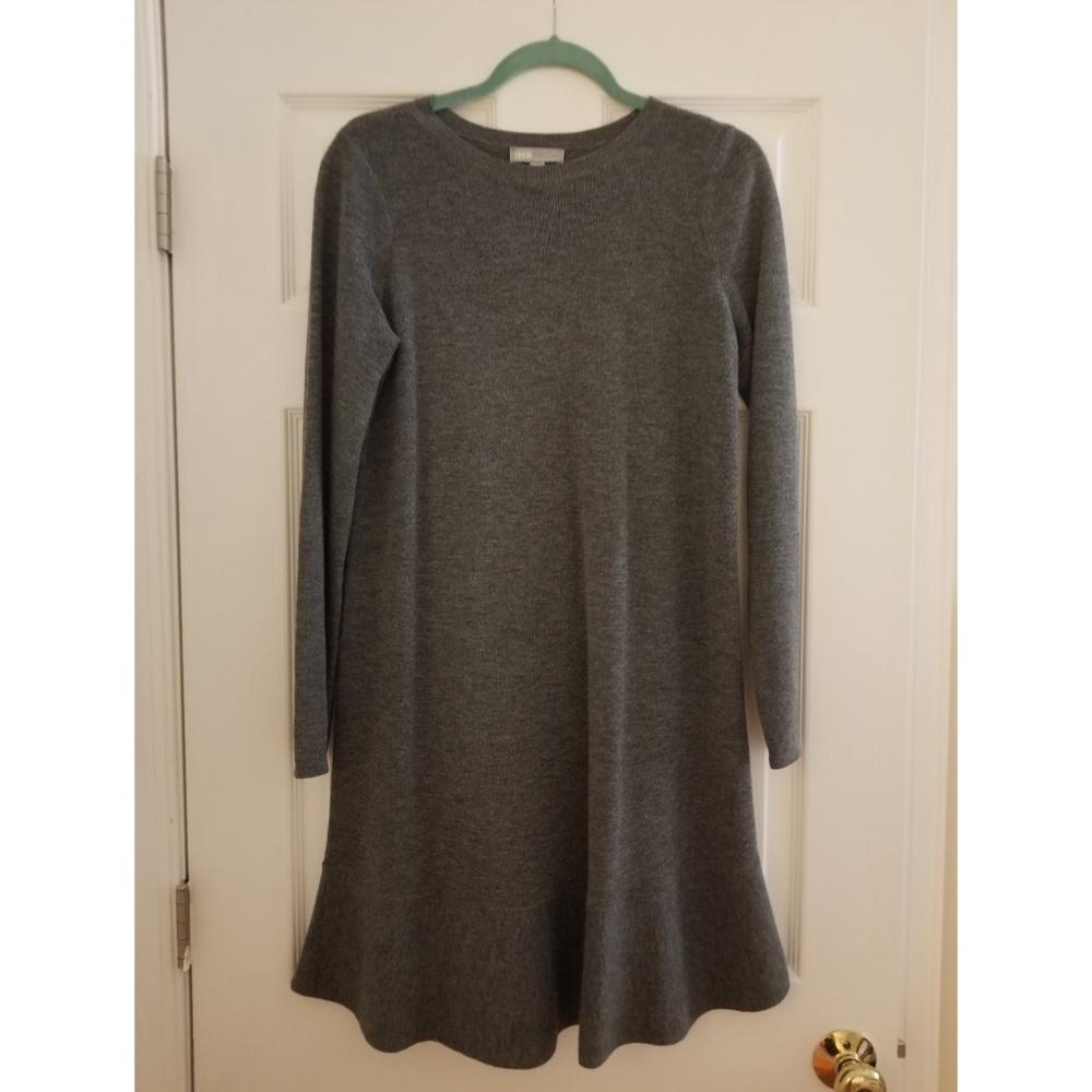 Asos maternity gray flared sweater dress sz 6 (US)